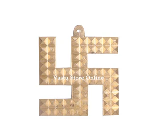 Pure Brass Swastik with Pyramid for Home, Office & Factory