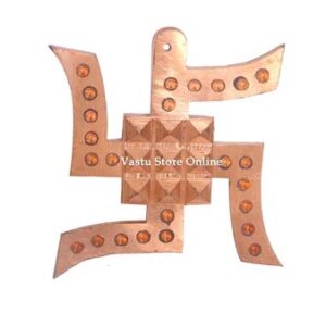 Copper Swastik 9 Pyramid Vastu Remedies for Home, Office & Factory