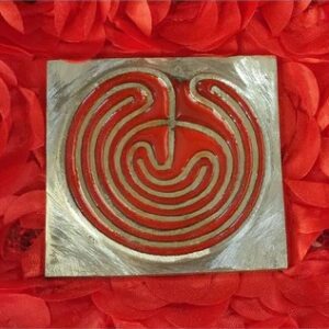 Brass Round Labyrinth Yantra Remove Negativity and Serious Health Issues