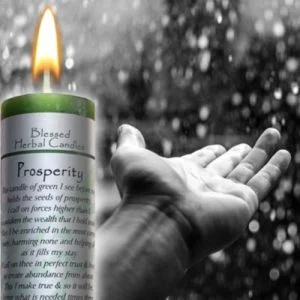 Prosperity Blessed Herbal Candle