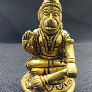 Pure Brass Lord Hanuman Idol Hindu God Deity Figurine, Goddess Hanuman Idol Hindu Statue, God of Power