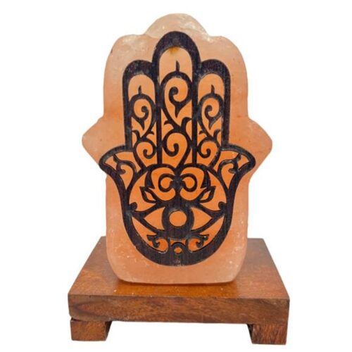 3D Hamsa Himalayan Salt Lamp